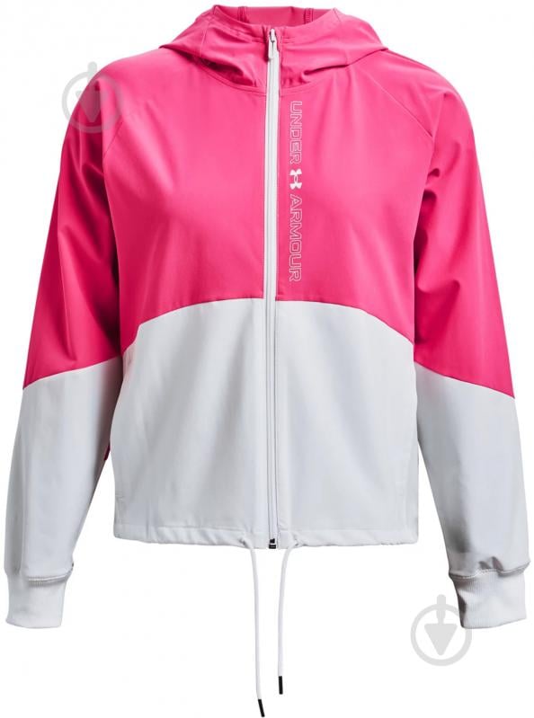 Вітрівка жіноча Under Armour Woven FZ Jacket 1369889-695 р.S/M рожева - фото 4