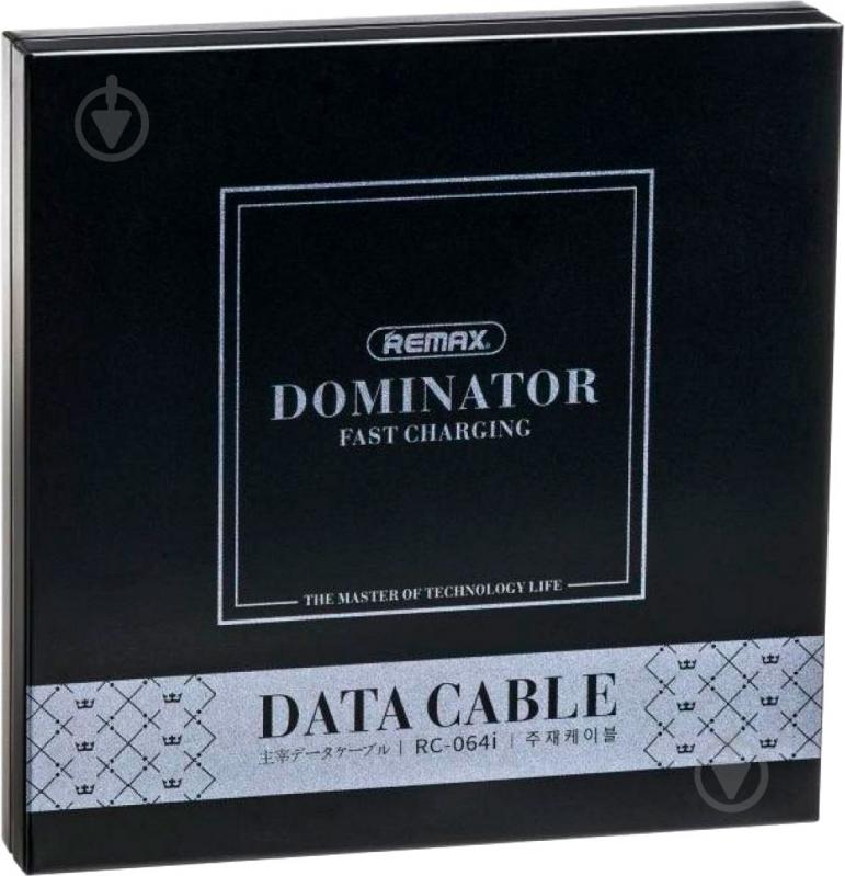 Кабель USB – Apple Lightning 1 м черный (RC-064I-BLACK) Dominator Fast Lightning Data/Charge - фото 3