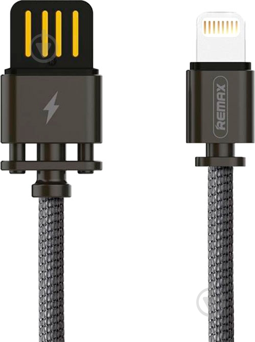 Кабель USB – Apple Lightning 1 м черный (RC-064I-BLACK) Dominator Fast Lightning Data/Charge - фото 1