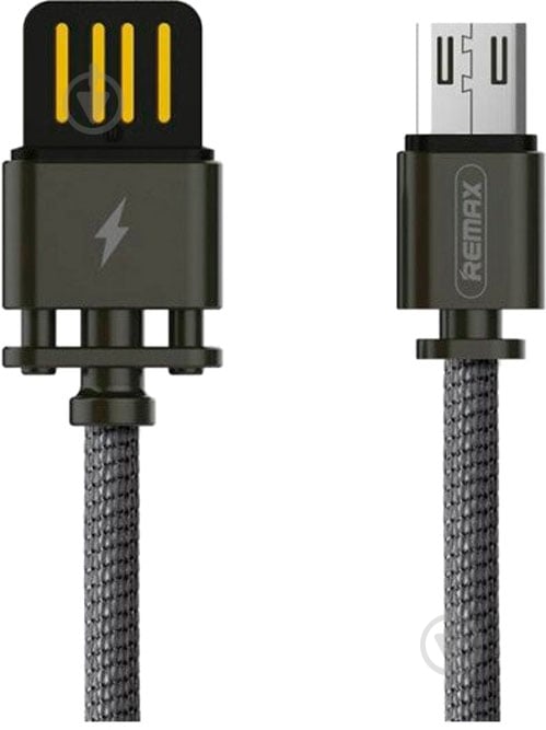 Кабель USB – microUSB 1 м черный (RC-064M-BLACK) Dominator Fast MicroUSB Data/Charge - фото 1