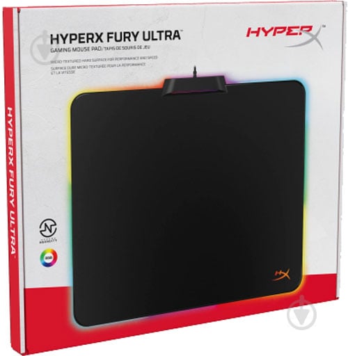 Коврик для мышки HyperX Fury Ultra Gaming Mouse Pad RGB Medium (HX-MPFU-M) - фото 4