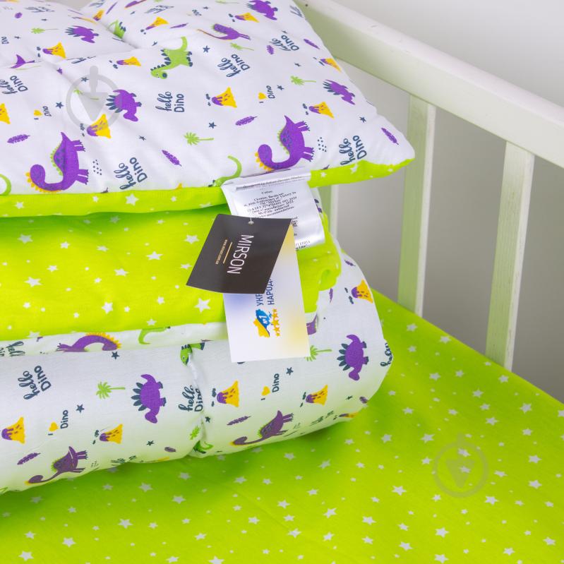 Ковдра антиалергенна зима №3800 Kids Time 18-0001 Hello Dino (EcoSilk) 140x205 см MirSon із принтом - фото 2