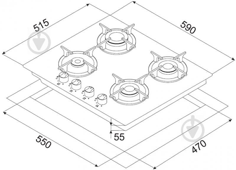 Варильна поверхня газова Minola MGG 61463 WH - фото 8