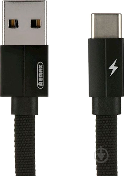 Кабель USB Type-C – USB 1 м черный (RC-094M1M-BLACK) Kerolla MicroUSB Data/Charge - фото 1