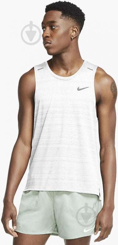 Майка Nike DF MILER TANK CU5982-100 р.S белый - фото 1