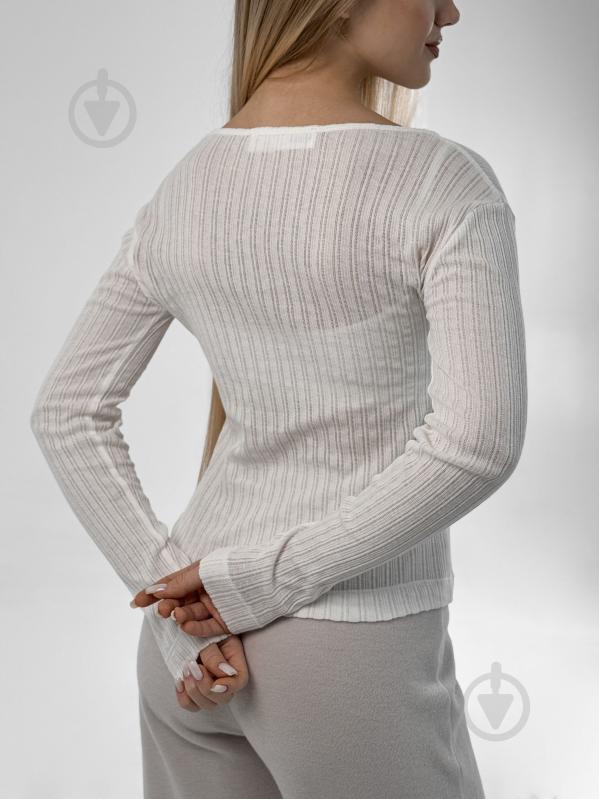 Лонгслив MISO р. М белый/бежевый (14014) - фото 2 Лонгслив MISO р. М белый/бежевый (14014) - фото 2