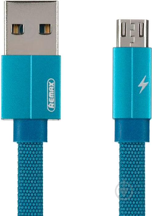 Кабель USB – microUSB 1 м синій (RC-094M1M-BLUE) Kerolla MicroUSB Data/Charge - фото 1