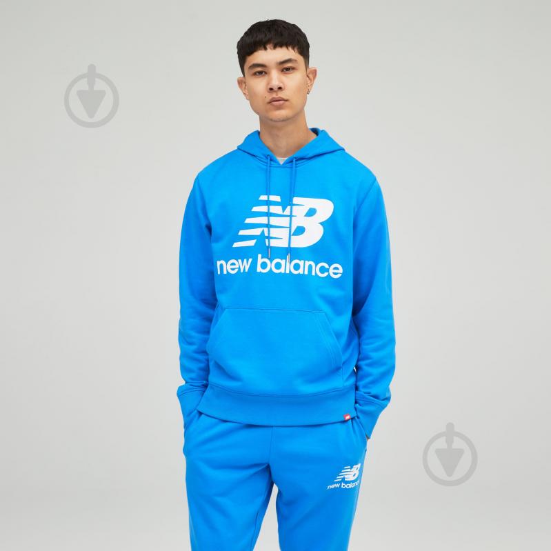 Джемпер New Balance Essentials Stacked Logo MT03558SBU р. XL блакитний - фото 5