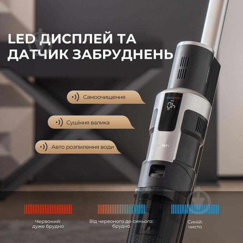 Пилосос миючий JIMMY HW9 PRO MAX 2 в 1 black - фото 2
