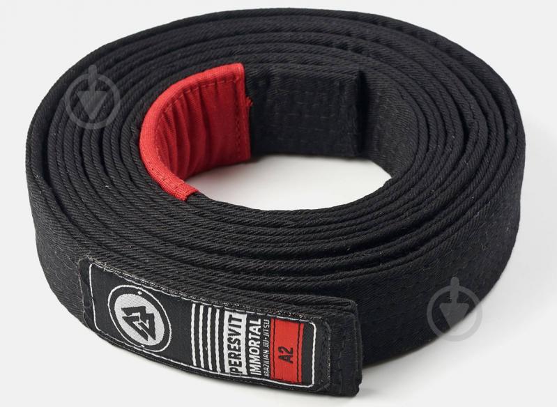 Пояс для джіу-джитсу Peresvit Immortal BJJ Gi Belt 501252-100 р.A3(зріст 192см) чорний - фото 2