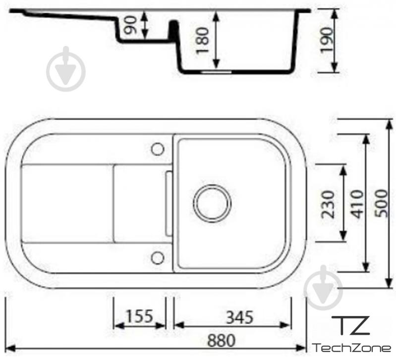 Мойка для кухни Marmorin LAVER 780 1KO - фото 3