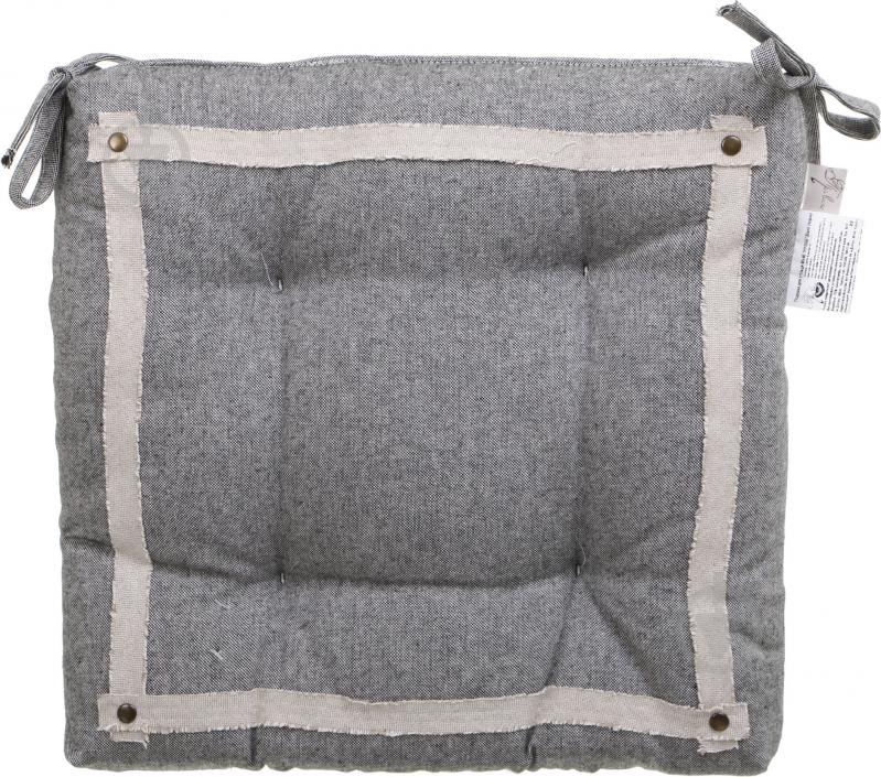 Подушка на стул ''Huge'' black 40x40 см Прованс - фото 1 Подушка на стул ''Huge'' black 40x40 см Прованс - фото 1
