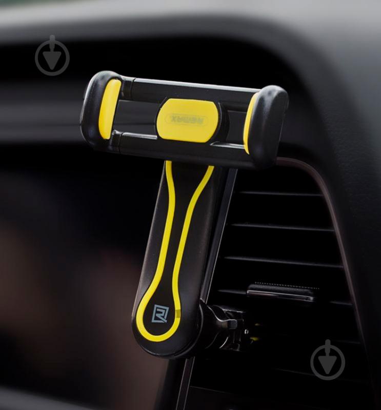 Автодержатель Remax для смартфонов RM-C24 Black/Yellow (RM-C24-BLACK+YELLOW) - фото 7 Автодержатель Remax для смартфонов RM-C24 Black/Yellow (RM-C24-BLACK+YELLOW) - фото 7
