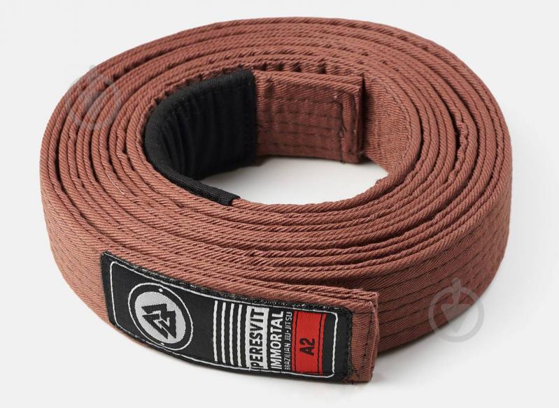 Пояс для джиу-джитсу Peresvit Immortal BJJ Gi Belt 501252-850 р.A3(зріст 192см) коричневый - фото 2