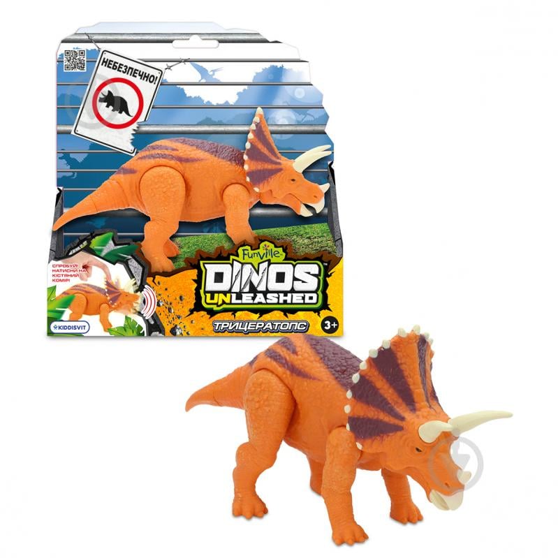 Игрушка интерактивная Dinos Unleashed серии Realistic S2 – Трицератопс 31123V2 - фото 1