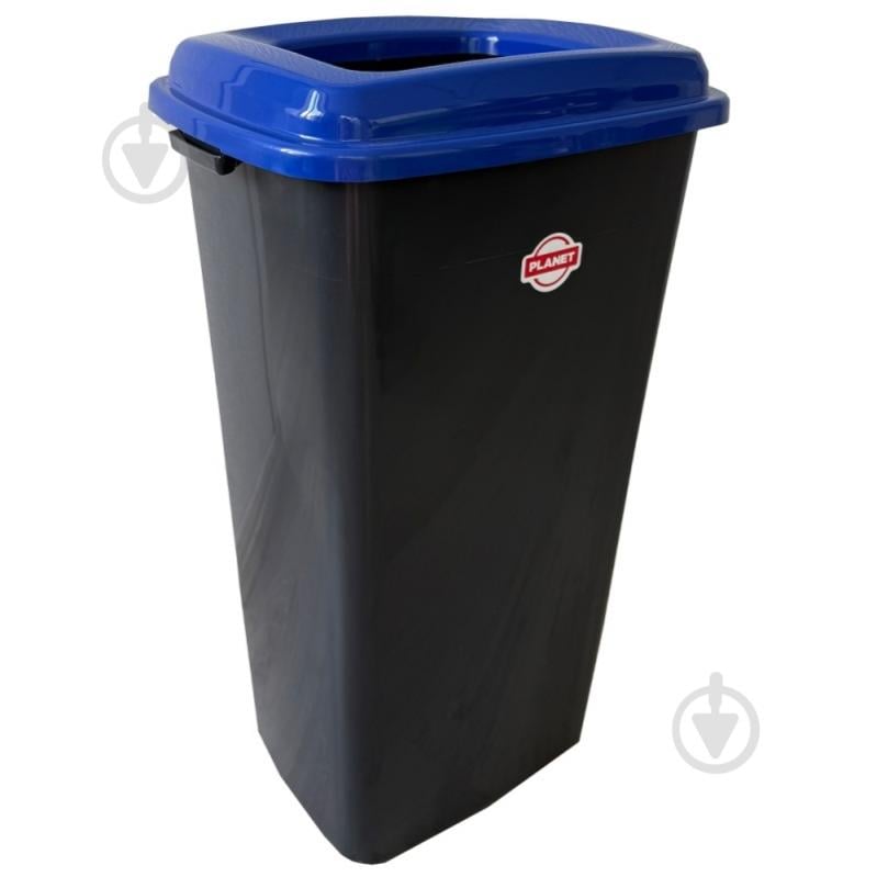 Бак для сортировки Planet антрацитовий-синий Planet 445х330х750 мм - фото 1