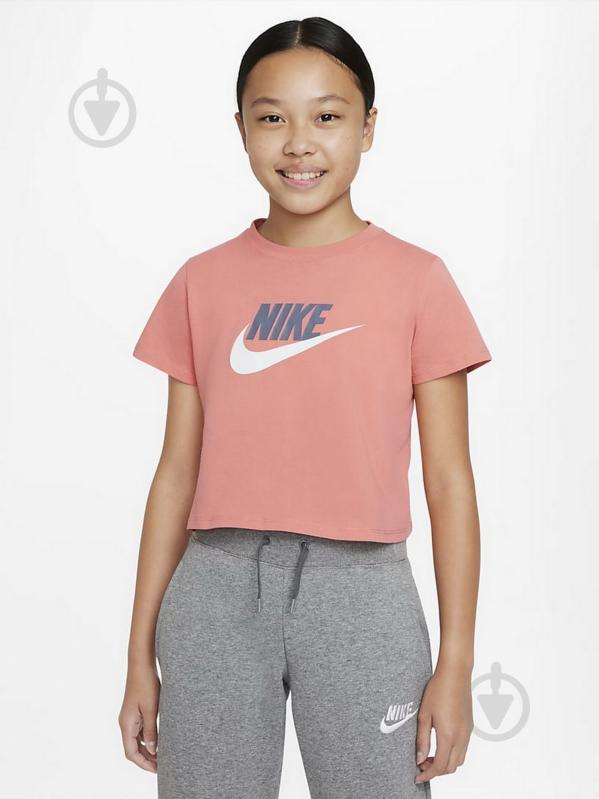 Футболка Nike TEE CROP FUTURA DA6925-603 р.L розовый - фото 1