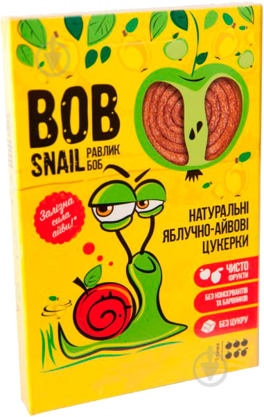 Конфеты BobSnail натуральные яблочные 60 г (Равлик Боб) (4820162520323) - фото 2