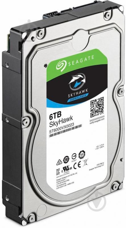 Жорсткий диск Seagate SkyHawk 6 ТБ 3,5" SATA III (ST6000VX001) steel - фото 3