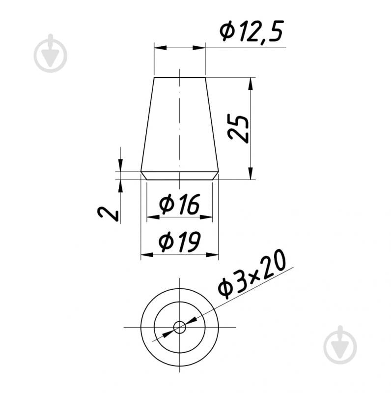 Мебельная ручка накладная Comit P64105812 матовый черный - фото 2