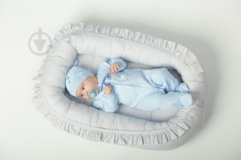 Кокон для новорожденных Baby Veres гнездышко Macaroon Earl grey - фото 2