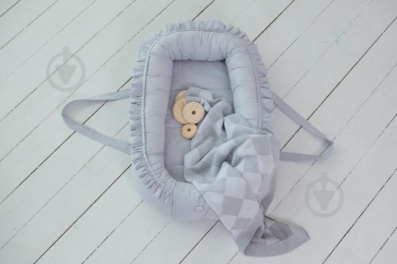Кокон для новорожденных Baby Veres гнездышко Macaroon Earl grey - фото 1