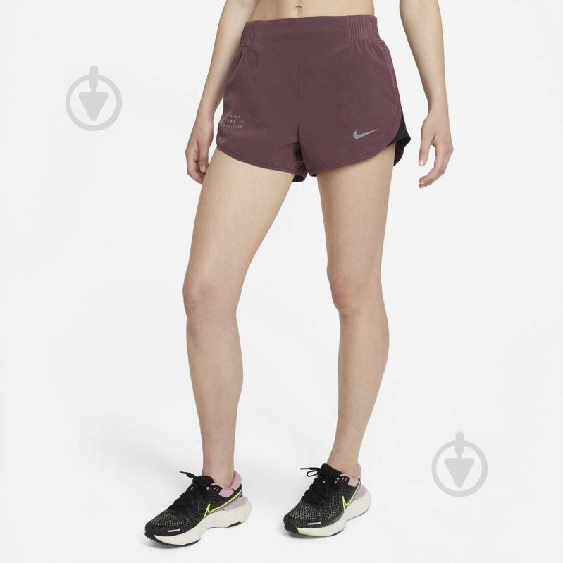 Шорти Nike W NK RUN DVN TEMPO LX SHORT DD5328-646 р. XL бордовий - фото 3