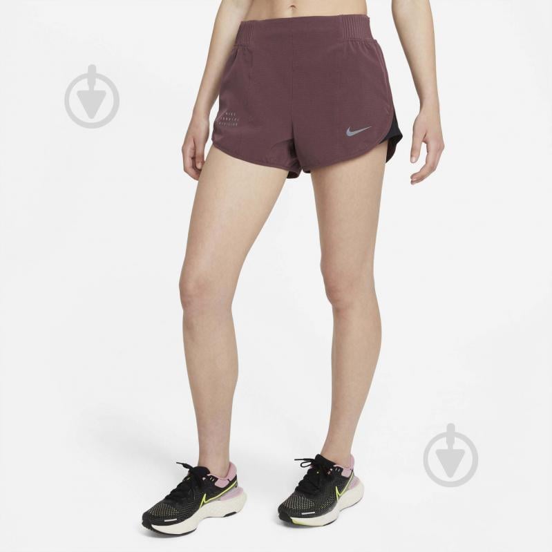 Шорти Nike W NK RUN DVN TEMPO LX SHORT DD5328-646 р. L бордовий - фото 3