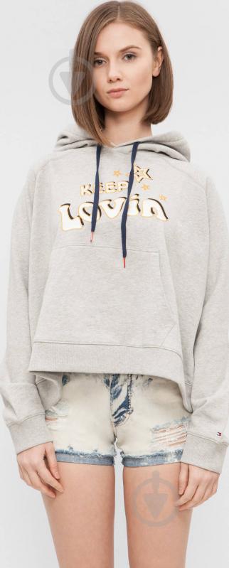 Джемпер Tommy Hilfiger GIGI HADID SLOGAN HOODIE WW0WW18692-39 р. S сірий - фото 1