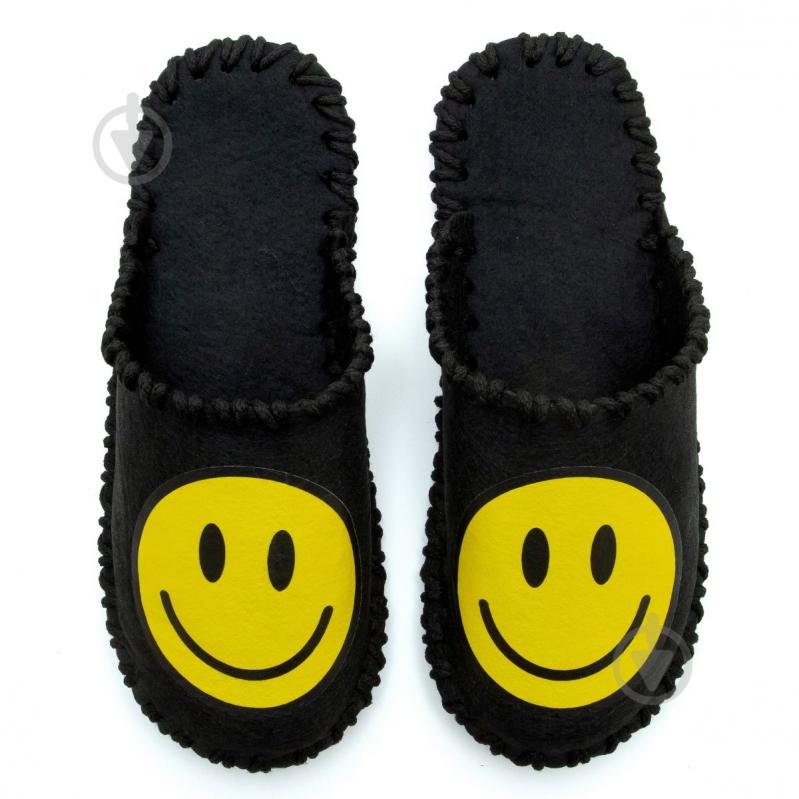 Тапки домашние Олдком Smile р.46/47 черный - фото 3 Тапки домашние Олдком Smile р.46/47 черный - фото 3