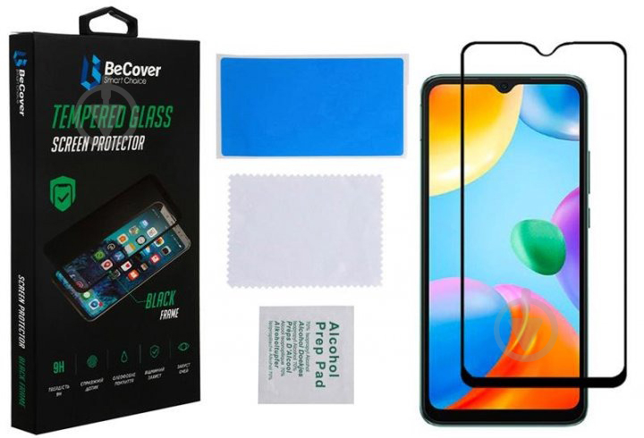 Захисне скло BeCover для Xiaomi Redmi 10C/12C (707451) для Xiaomi Redmi 10C/12C Black (707451) - фото 2