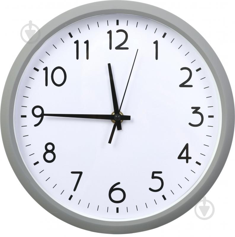 Часы настенные 10049A серый - фото 1