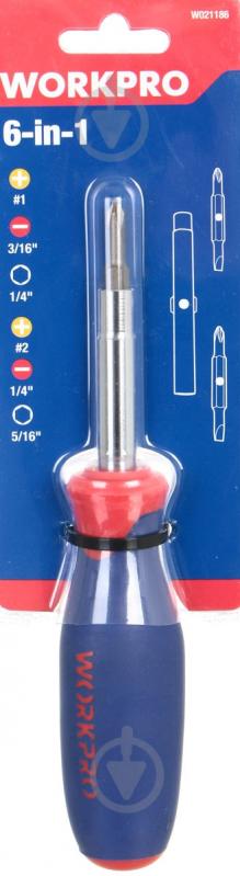Отвертка со сменными насадками WORKPRO W021186 - фото 5