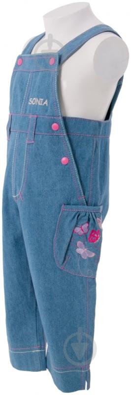 Полукомбинезон для девочки Соня р.86 синий 5693 - фото 2 Полукомбинезон для девочки Соня р.86 синий 5693 - фото 2