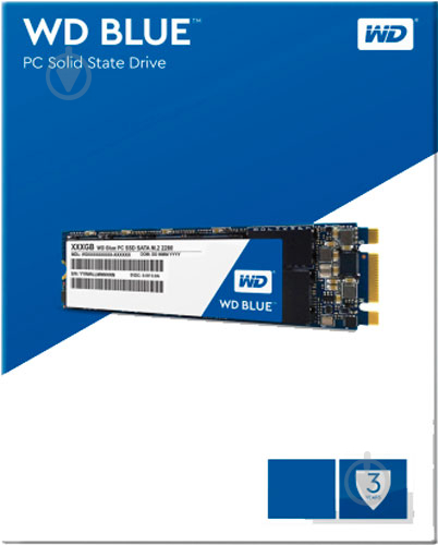 SSD-накопитель Western Digital 2280 500GB M.2 SATA III 3D V-NAND (WDS500G2B0B) - фото 3