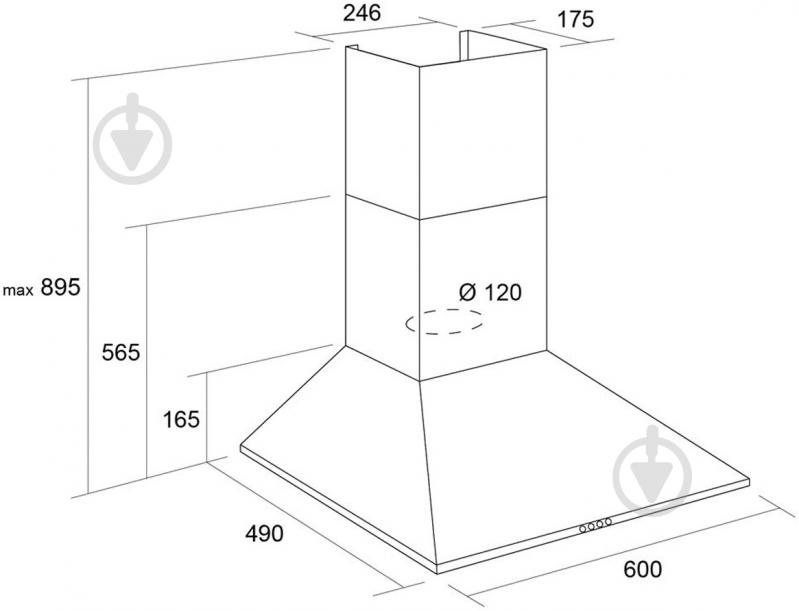 Вытяжка Pyramida TK 60 BLACK/U - фото 7