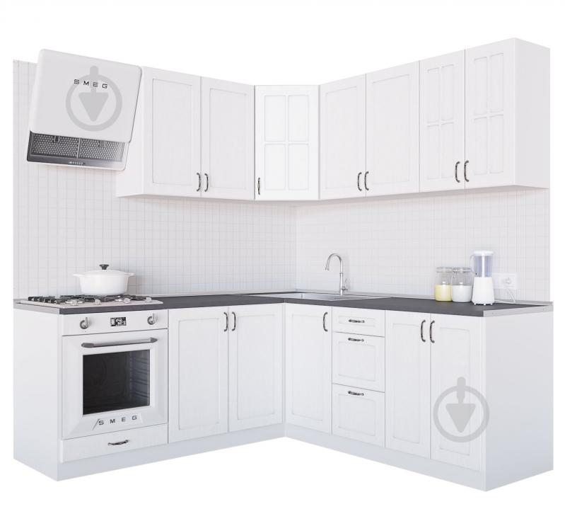 Кухня Модена (VІІІМ2) белый МДФ 2 мx2 м - фото 1