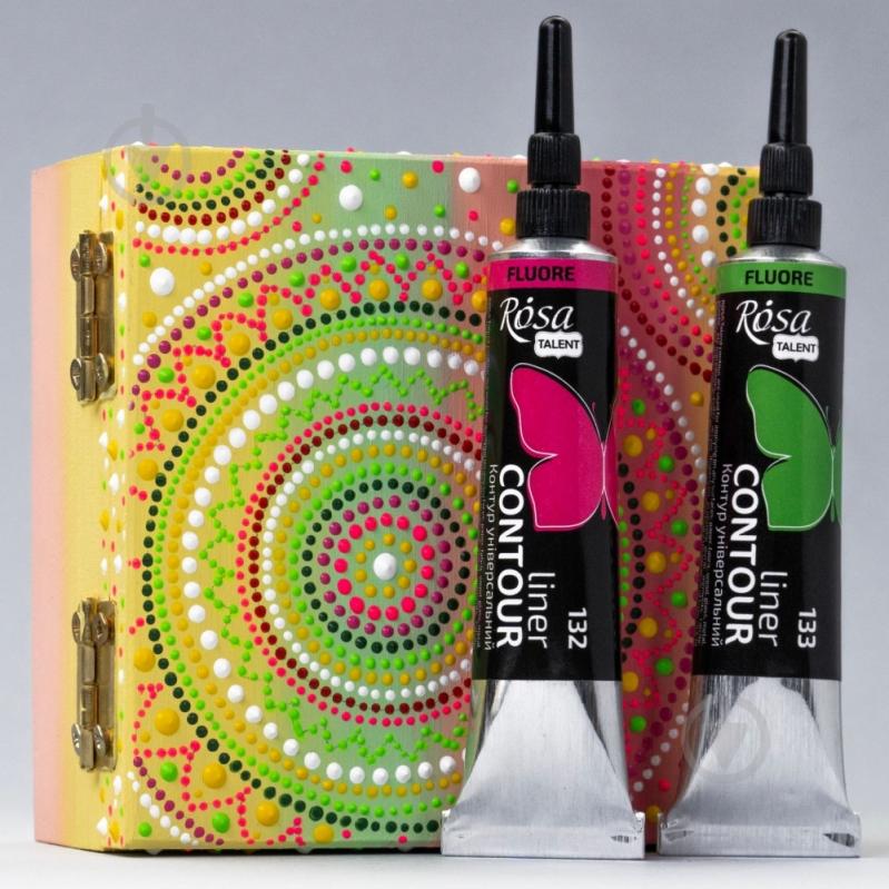 Контур универсальный зеленый флуоресцентный 20 мл Rosa Talent - фото 3 Контур универсальный зеленый флуоресцентный 20 мл Rosa Talent - фото 3