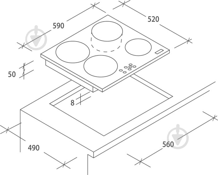 Варочная поверхность электрическая Candy CH64CCB/4U2 - фото 8
