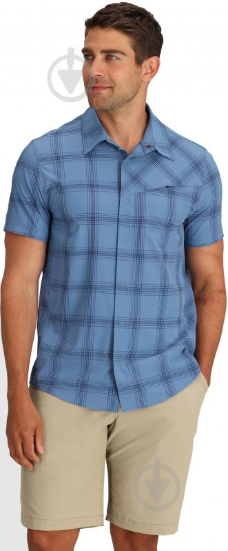 Рубашка Outdoor Research MEN'S ASTROMAN SHORT SLEEVE SUN SHIRT 282278-2707 р. L синий - фото 1