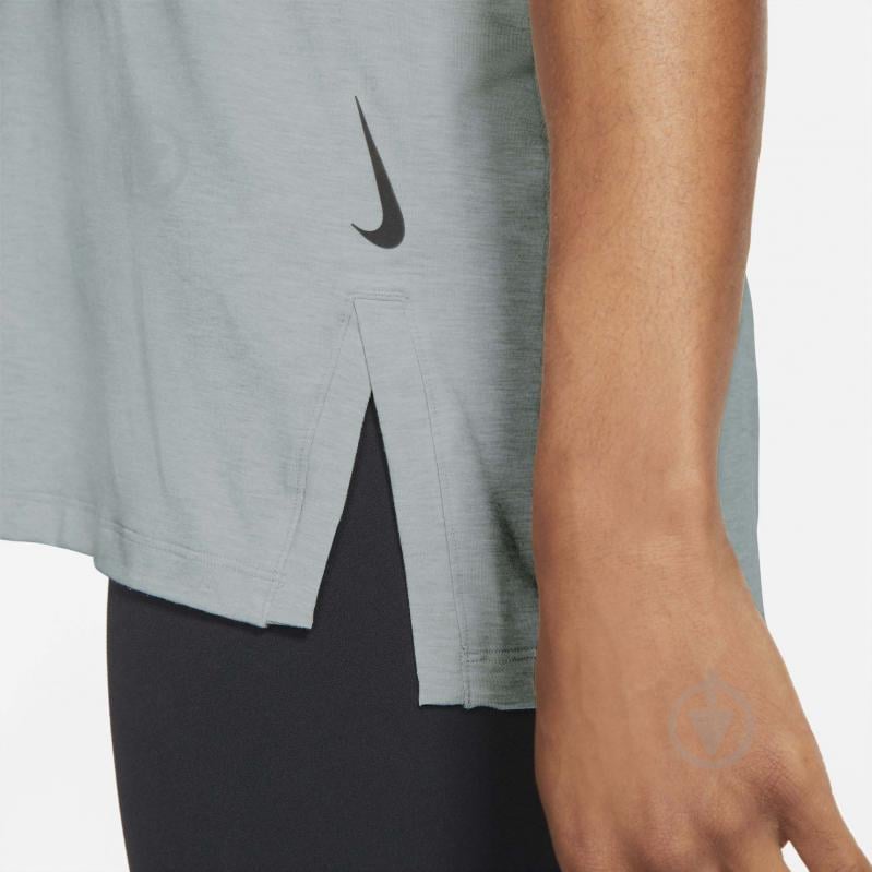 Футболка Nike M NK DF TOP SS YOGA BV4034-079 р.L серый - фото 11