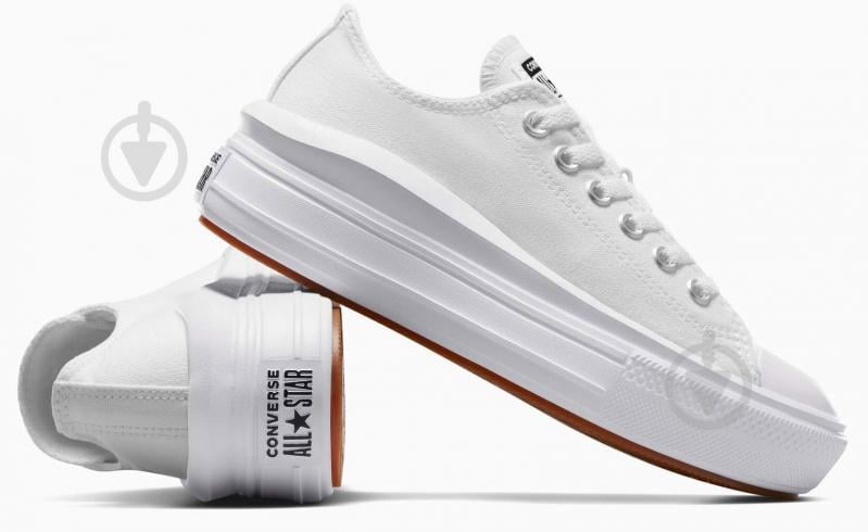 Кеди Converse CHUCK TAYLOR ALL STAR MOVE CANVAS PLATFORM 570257C р.37,5 білий - фото 4