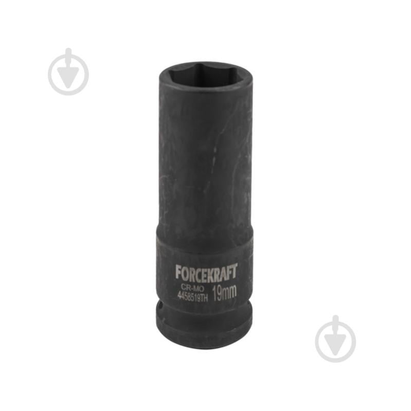 Головка глибока тонкостінна 19 мм 6 г 1/2'' Forcekraft 1 шт. FK-4458519TH - фото 1