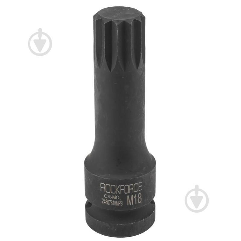 Головка -біта SPLINE ударна M181/2'' ROCKFORCE 1 шт. RF-24807818MPB - фото 1