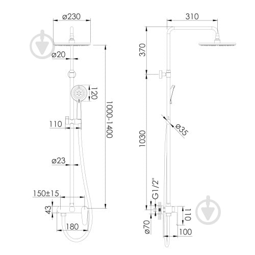 Душевая система Imprese SAFIR t030S08101SR - фото 6