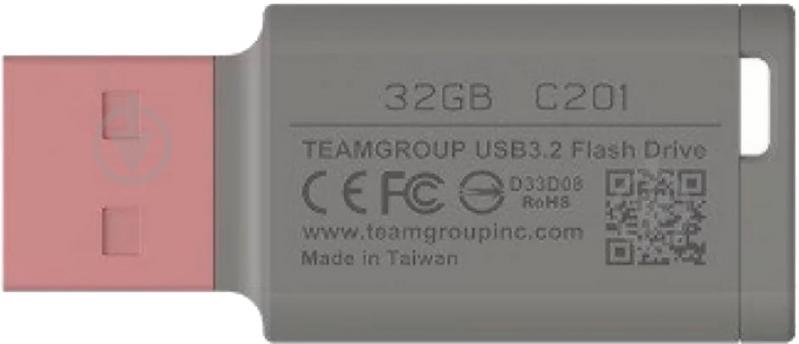 Флеш-пам'ять Team Group C201 TC201332GK01 32 ГБ USB 3.2 pink (TC201332GK01) - фото 5