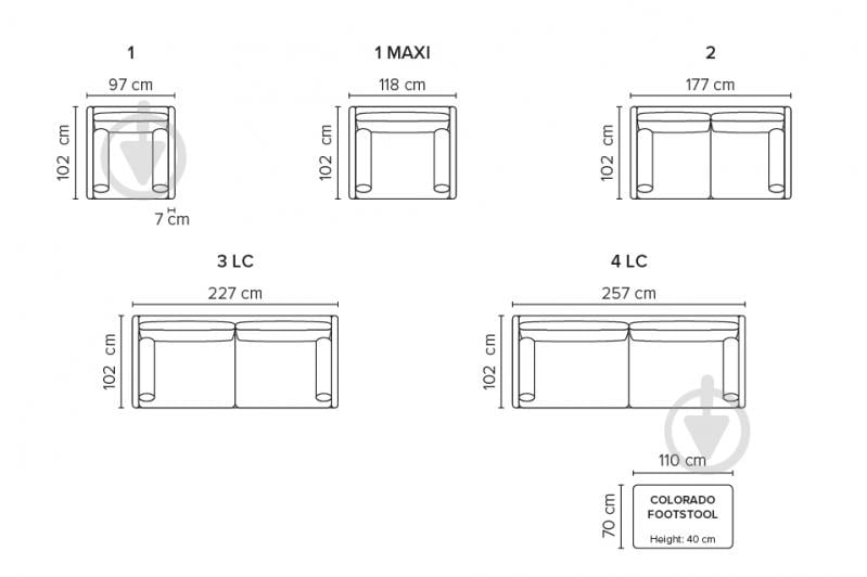 Диван Bellus Colorado 4 LC - фото 5