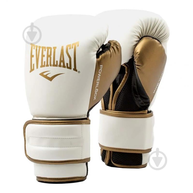 Боксерские перчатки Everlast Powerlock 2R TRAINING р. 16 16oz белый - фото 1