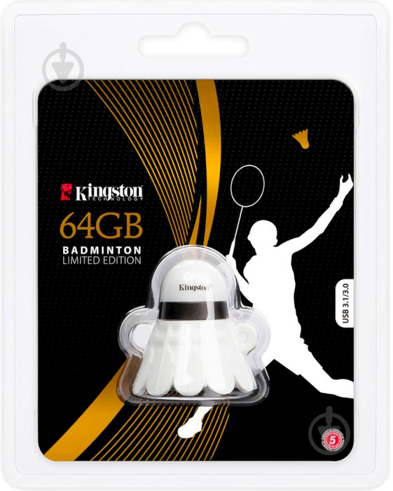 Флеш-память Kingston Badminton DTBMTA/64GB 64 ГБ USB 3.2 white (DTBMTA/64GB) - фото 5