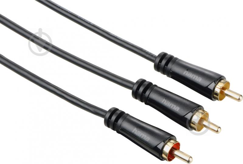 Кабель Hama 1RCA – 2RCA 1.5 м чорний (00122288) - фото 1